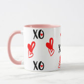 XO XO Heart Valentines Day Mug - Cute Kawaii Love Mok (Links)