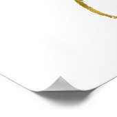 XO XO Hugs en Kisses Love Faux Gold Foil Poster (Hoek)