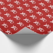 XO XO Hugs en Kisses Red Cadeaupapier (Hoek)