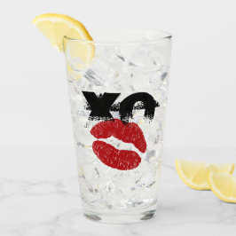 XO XO kus me retro Glass/Fun Party drinken Glas