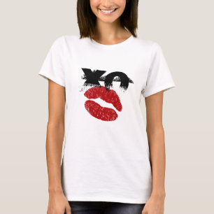 XO XO kus me retro T-shirt / leuk feestje voor mei