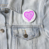 "XO, XO, XO" Kawaii Heart-knop Ronde Button 5,7 Cm (In situ)