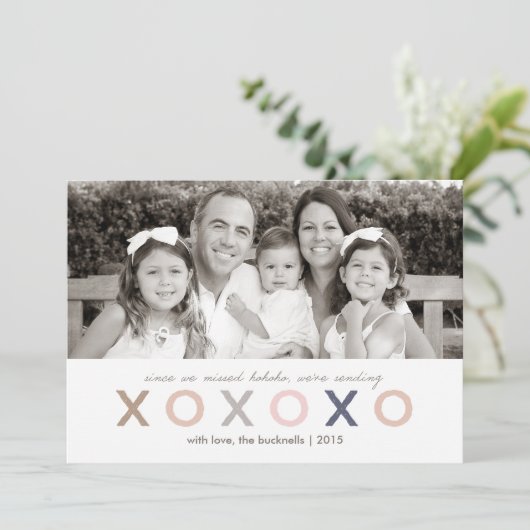 XO XO XO | Recente Kerstkaart (Staand voorkant)