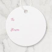 XO XO XO Roze Harten Valentijn Bedankjes Labels (Achterkant)