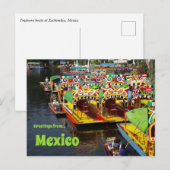 Xochimilco Mexico Briefkaart (Voorkant / Achterkant)