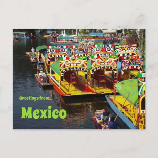 Xochimilco Mexico Briefkaart (Voorkant)