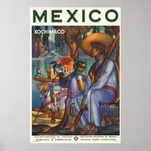 Xochimilco Mexico City Mexico Reisgids uit het ver Poster