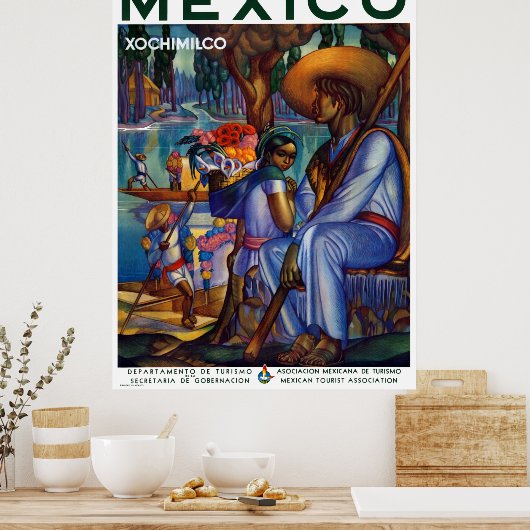  Xochimilco Mexico Travel Poster (Keuken)