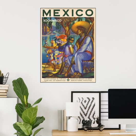 Xochimilco Poster (Thuiskantoor)
