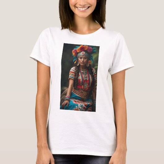 Xochiquetzal - Azteekse godin van liefde en schoon T-shirt (Voorkant)