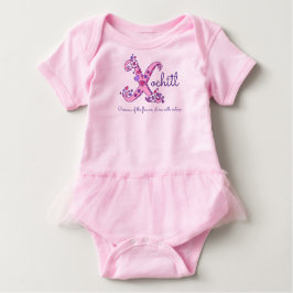 Xochitl meisjes X naam betekent monogram kinder sh Romper