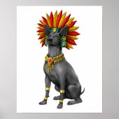 Xolo Dog Aztec Warrior Poster (Voorkant)