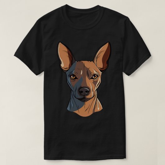 Xolo Xoloitzcuintle Mexicaans haarloos hondengezic T-shirt (Design voorkant)