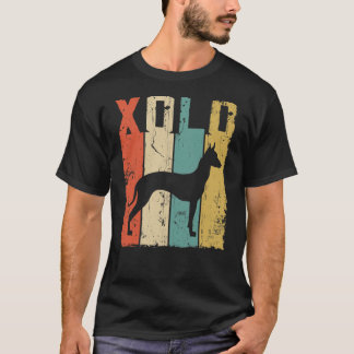 Xolo Xoloitzcuintle Mexicaanse Naakthond Retro T-shirt