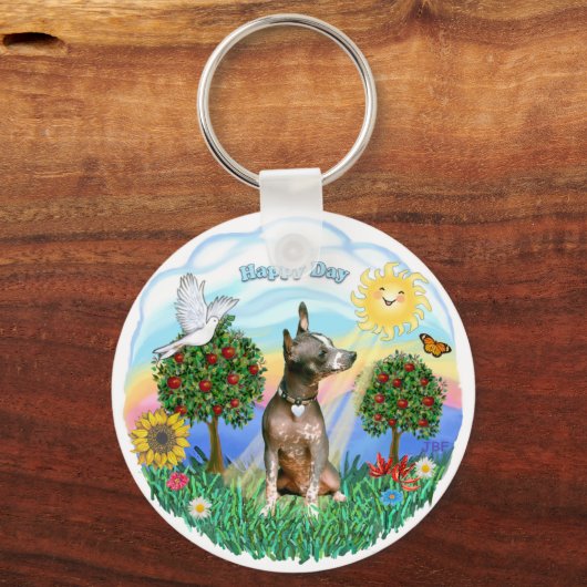 Xolocuintle (Xolo) Sleutelhanger (Voorkant)