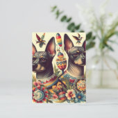 Xoloitzcuintle Illustratie Briefkaart (Staand voorkant)