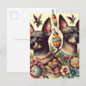 Xoloitzcuintle Illustratie Briefkaart (Voorkant / Achterkant)
