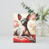 Xoloitzcuintle Illustratie Briefkaart (Staand voorkant)