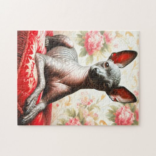  Xoloitzcuintle Illustratie Legpuzzel (Horizontaal)