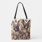  Xoloitzcuintle Illustratie Tote Bag (Achterkant)