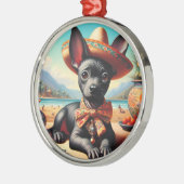  Xoloitzcuintle Metalen Ornament (Links)