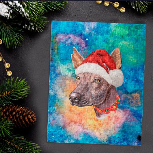 Xoloitzcuintle Mexicaanse Naakthond Kerstmis Legpuzzel