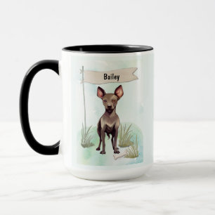 Xoloitzcuintli Aquarel Gepersonaliseerde Hond Mok