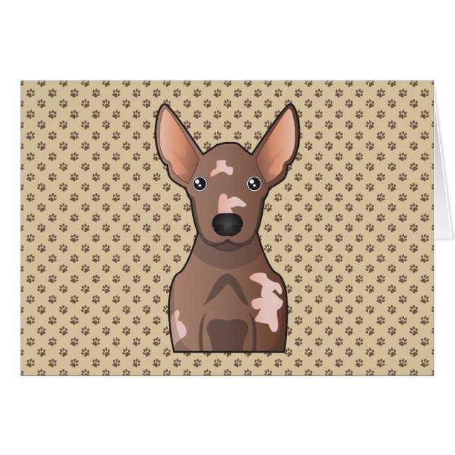 Xoloitzcuintli Cartoon (Voorkant Horizontaal)