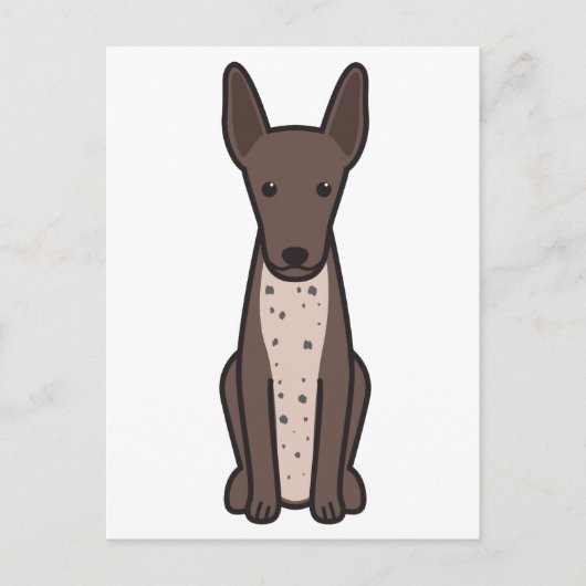 Xoloitzcuintli Dog Cartoon Briefkaart (Voorkant)