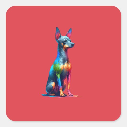 Xoloitzcuintli Dog Vierkante Sticker (Voorkant)