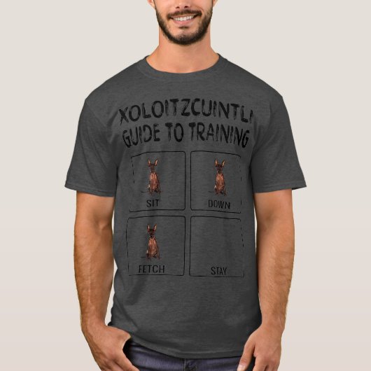 Xoloitzcuintli-gids voor het trainen van honden t-shirt (Voorkant)
