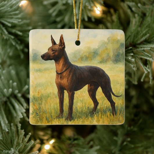 Xoloitzcuintli Keramisch Ornament (Boom)