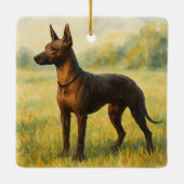 Xoloitzcuintli Keramisch Ornament (Achterkant)