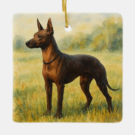 Xoloitzcuintli Keramisch Ornament (Voorkant)