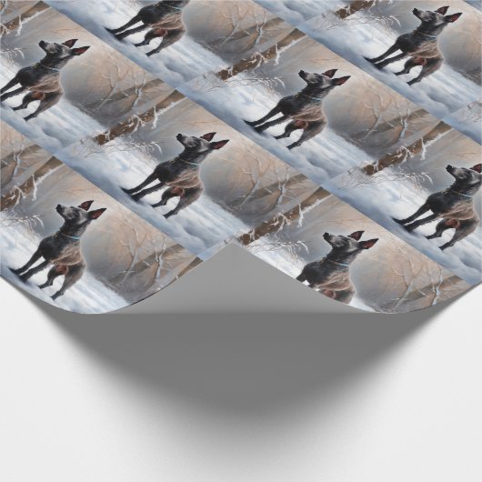 Xoloitzcuintli Laat het sneeuwen Kerstmis Cadeaupapier (Hoek)