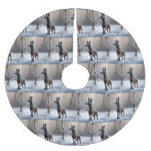 Xoloitzcuintli Laat het sneeuwen Kerstmis Kerstboom Rok (Voorkant)