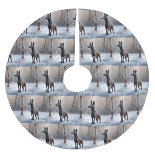 Xoloitzcuintli Laat het sneeuwen Kerstmis Kerstboom Rok