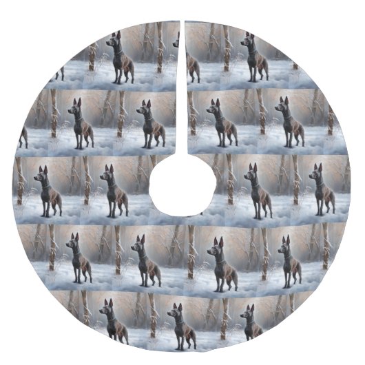 Xoloitzcuintli Laat het sneeuwen Kerstmis Kerstboom Rok (Voorkant)