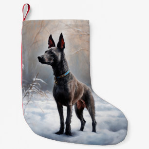 Xoloitzcuintli Laat het sneeuwen Kerstmis Kleine Kerstsok