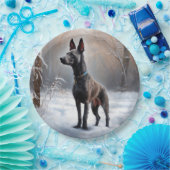 Xoloitzcuintli Laat het sneeuwen Kerstmis Papieren Bordje (Feest)