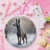 Xoloitzcuintli Laat het sneeuwen Kerstmis Papieren Bordje (Feest)