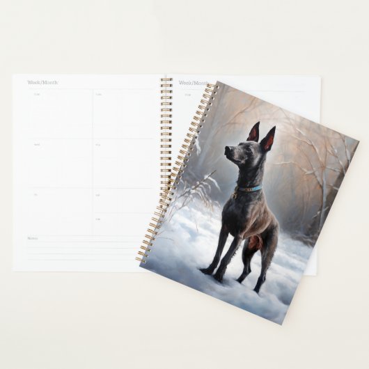 Xoloitzcuintli Laat het Sneeuwen Kerstmis Planner (Display)