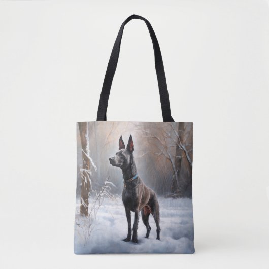 Xoloitzcuintli Laat het sneeuwen Kerstmis Tote Bag (Voorkant)