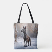 Xoloitzcuintli Laat het sneeuwen Kerstmis Tote Bag (Achterkant)