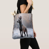 Xoloitzcuintli Laat het sneeuwen Kerstmis Tote Bag (Dichtbij)