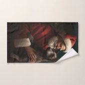 Xoloitzcuintli met Kerstman Feestelijke Kerstmis Bad Handdoek (Handdoek)