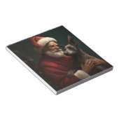 Xoloitzcuintli met Kerstman Feestelijke Kerstmis Notitieblok (Schuin)