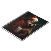 Xoloitzcuintli met Kerstman Feestelijke Kerstmis Notitieboek (Linkerzijde)