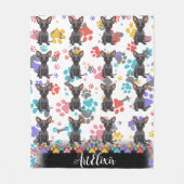 Xoloitzcuintli Paws Afdrukken Fleece Deken (Voorkant)