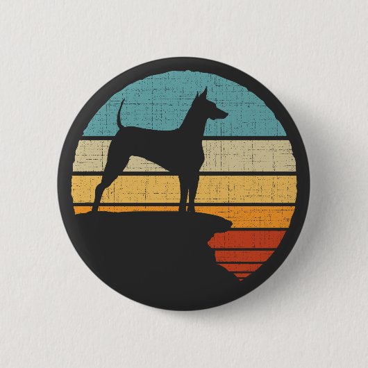 Xoloitzcuintli Retro 60s 70s Hondenliefhebber Eig Ronde Button 5,7 Cm (Voorkant)